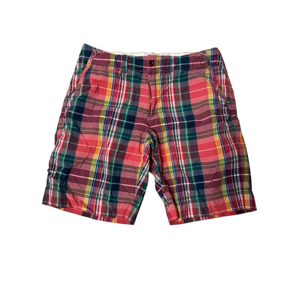 Ralph Lauren Polo Plaid Shorts Size 34 Colorful 10 Inch Inseam Preppy Old Money
